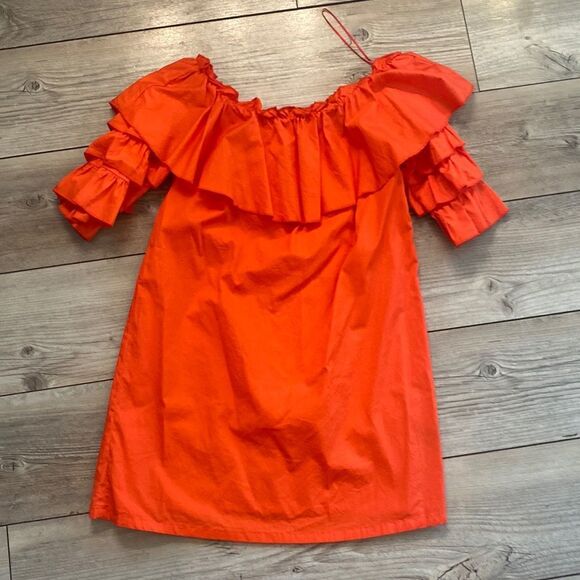 Signature Studio Dress Bright Orange Size Large - Picture 1 of 4